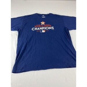 Fanatics T-Shirt Men 2XL Blue Houston Astros 2017 World Series Champions Graphic